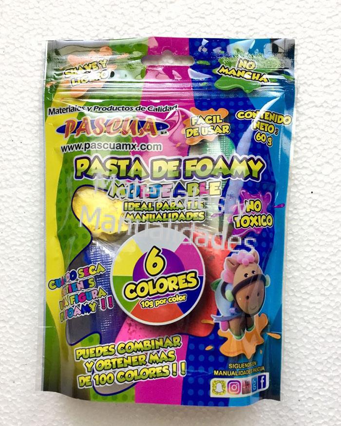 PASTA DE FOAMI MOLDEABLE PARA MANUALIDAD ESCOLAR Y DIDÁCTICAS