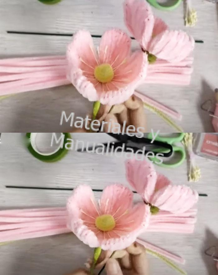 limpia pipas para flors y tejido de animales escolar Chelines Gamuzados Rosado