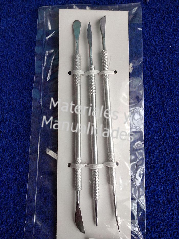repujador espatula para ceramica arcilla estiletes punta fina metalicos