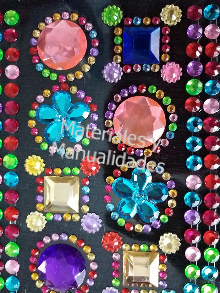 SAVITA 240 Pegatinas De Gemas 3D – Pendientes Adhesivos Brillantes Para Niñas Y Niños, Formas Y Colores Surtidos