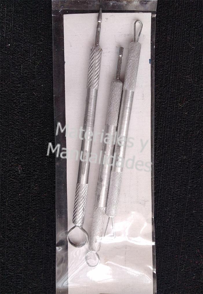 Set  Repujador para Arcilla y pasta fría  doble punta para Model