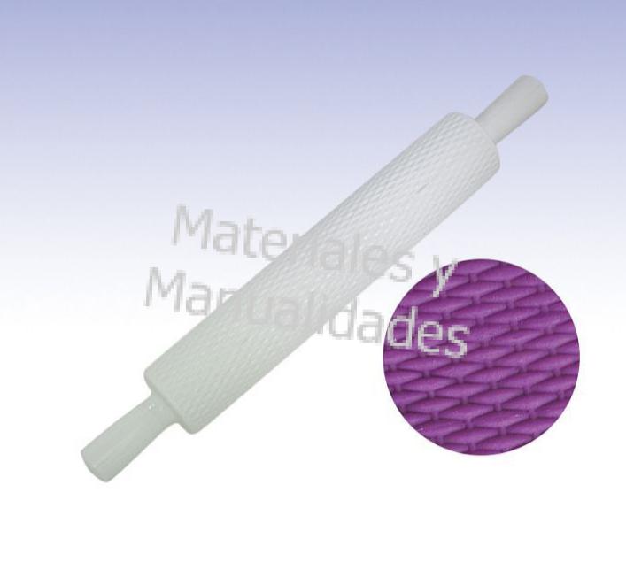 Rodillo textura de galleta o tejido tipo tela utensilio para fondant
