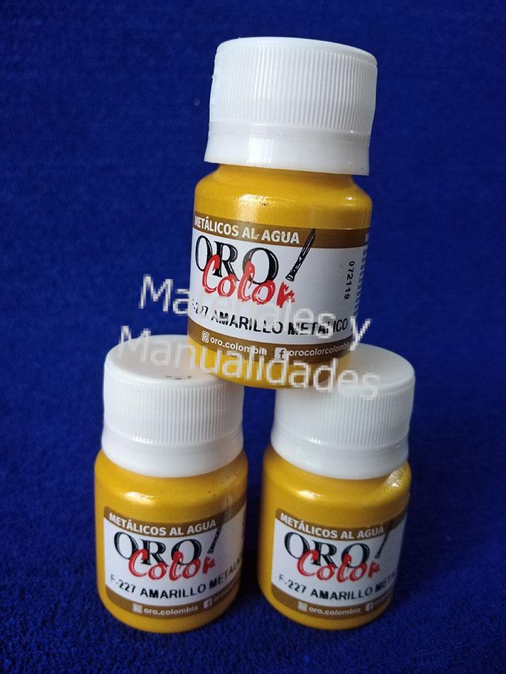 Pintura Acrílica Amarillo metálico para acabados Metálizados