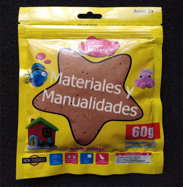 PASTA DE FOAMY MOLDEABLE PARA MANUALIDADES GOMA EVA, MATERIALES PARA