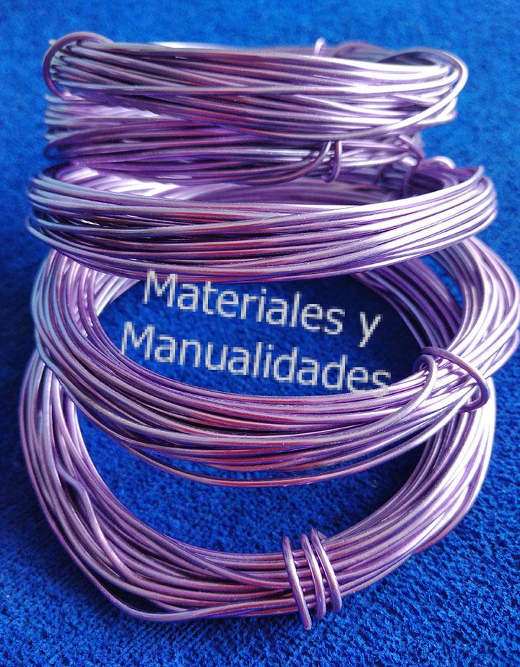 Alambre de Alumino Maleable Flexible Grueso Tono LILA