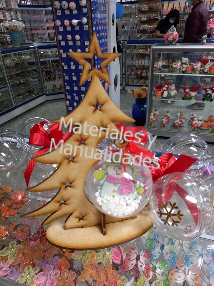 esferas burbujas arbol mdf para navidad