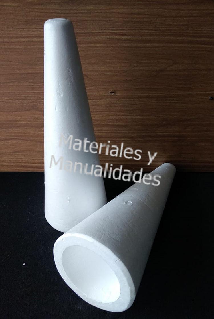 Conos De Icopor Hueco de 30 cm X 11cm Para Manualidades
