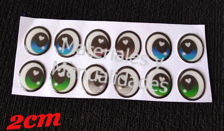 Ojos Adhesivos para muñecos peluches tela fofuchas