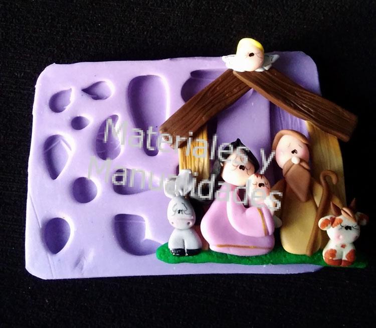 Molde pesebre navidad detalles en porcelanicron artesanias