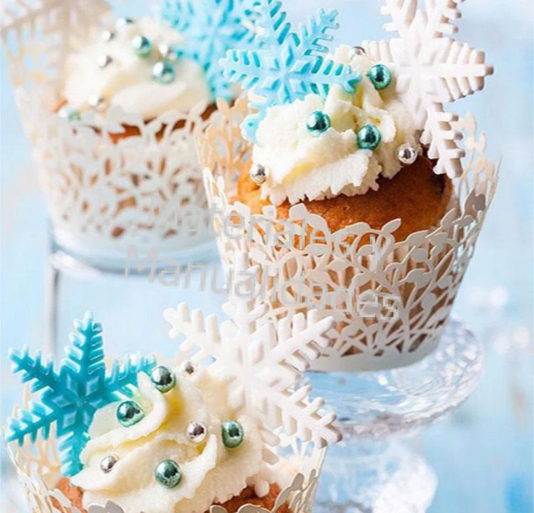 Set Cortadores estrella copo de nieve con expulsor para decorar tortas pastel muffins fondant pastillaje pasta de goma 