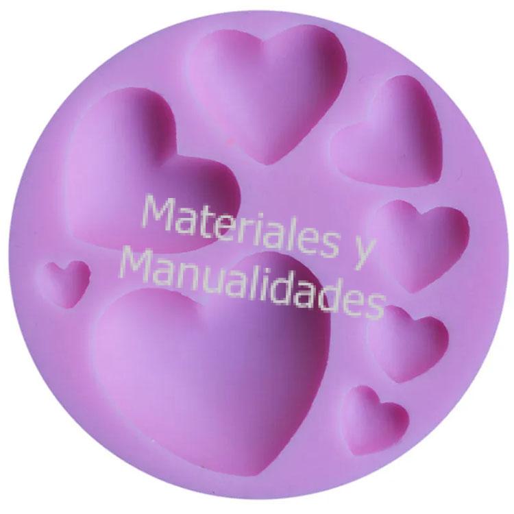 Molde en silicona forma de corazón para pasta fría para fondant