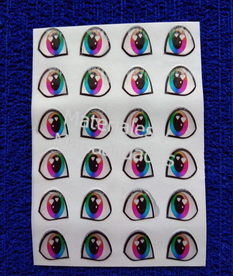ojos adhesivos sticker para munecos en tela fomi eva