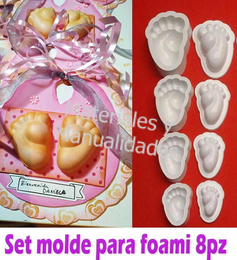 Molde Foamy pies de bebe para muñecas, babyshower