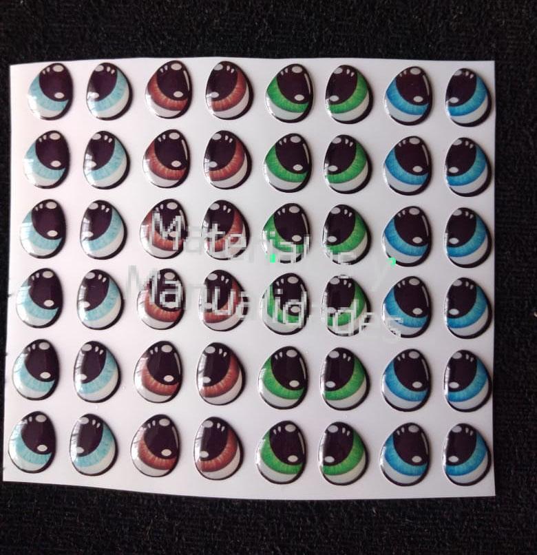 Ojos Adhesivos Diseños Surtidos Resinados