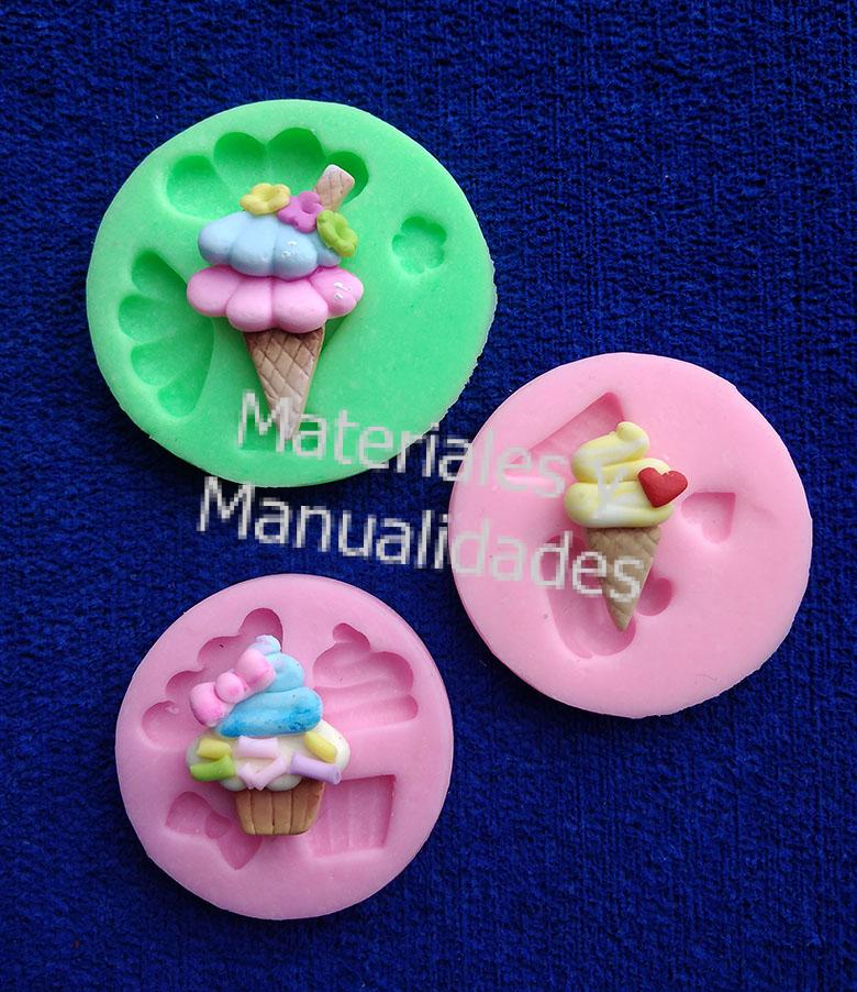 Molde en Silicona Conos y cupcakes barquillo helados mini