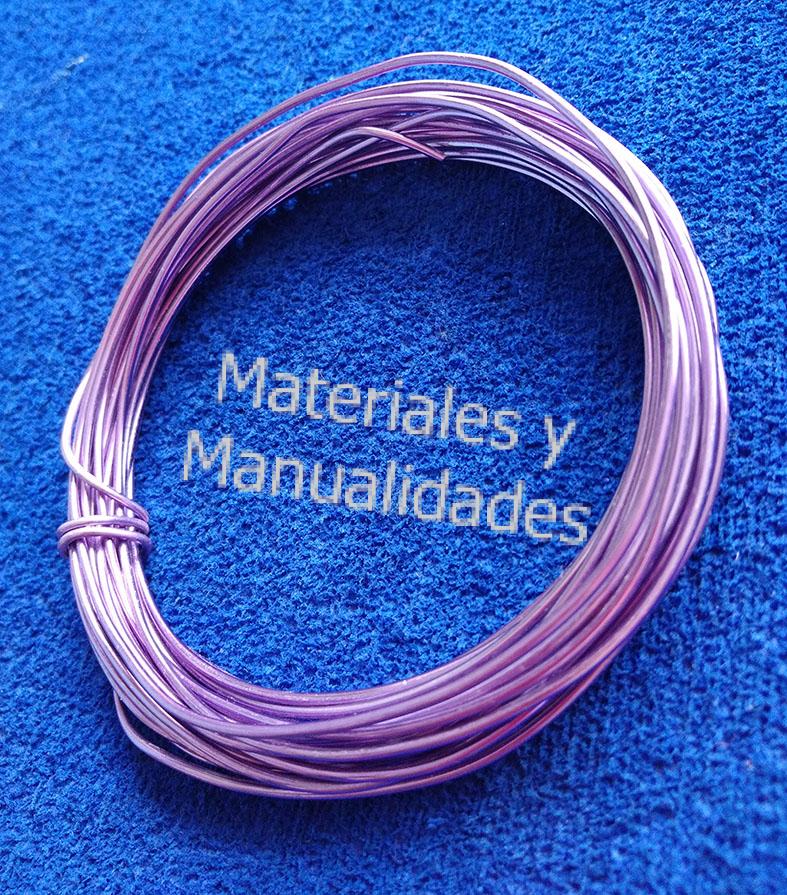 Alambre de Alumino Maleable Flexible LILA morado 2mm