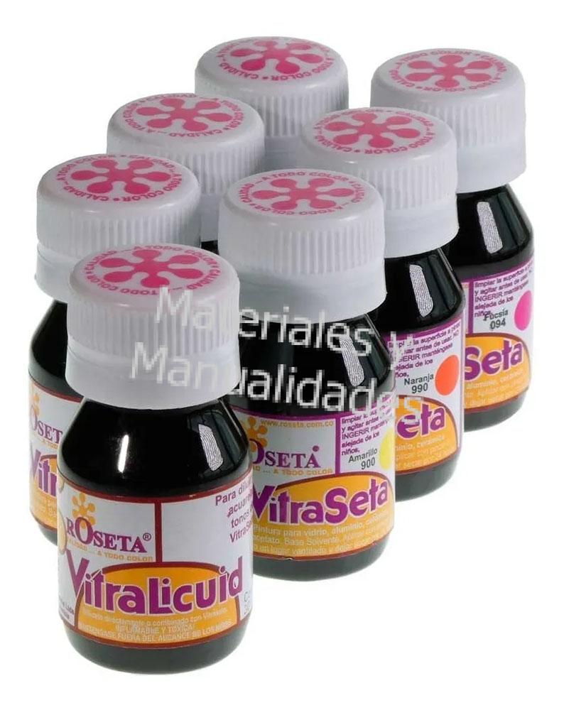 Vitrasetas Pinturas Translúcidas Para Vidrio aluminio acetato 1pz