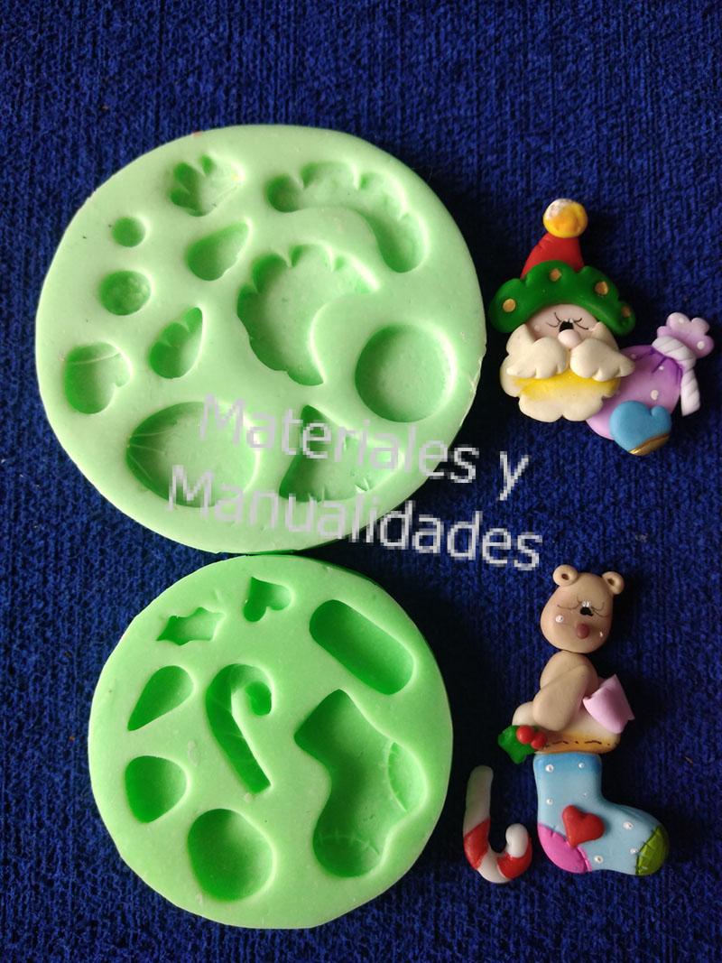 Set Molde en silicona santa pantuflas Papá Noel 