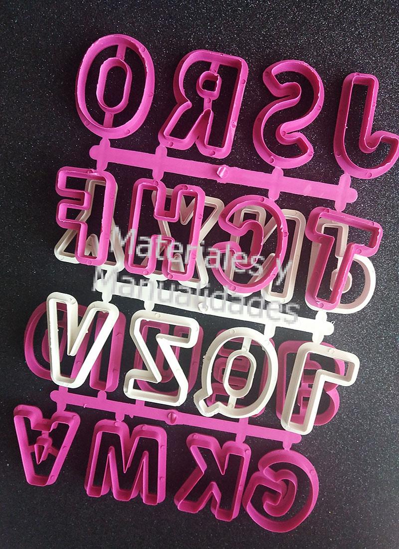 letras alfabeto Cortador de masa pasta fondant pastel galletas abecedario letras 5cm