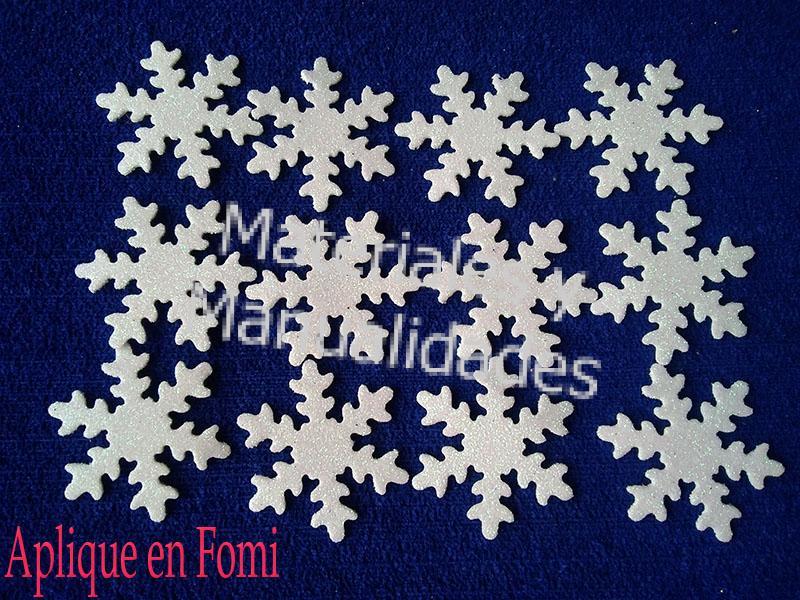 copo de nieve apliques para decorar manualidades 