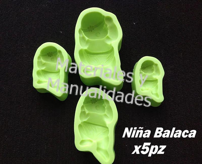 Set Molde flexible niña con balaca Inyector para modelado