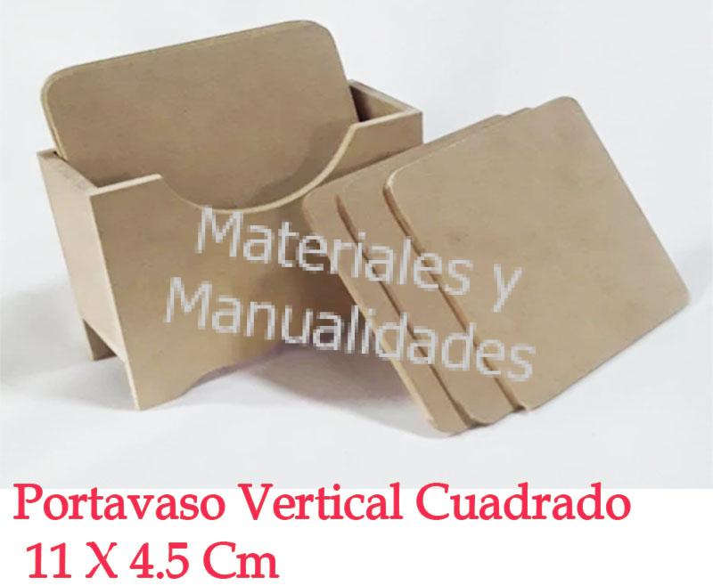 PortaVasos Vertical cuadradoTabla de madera