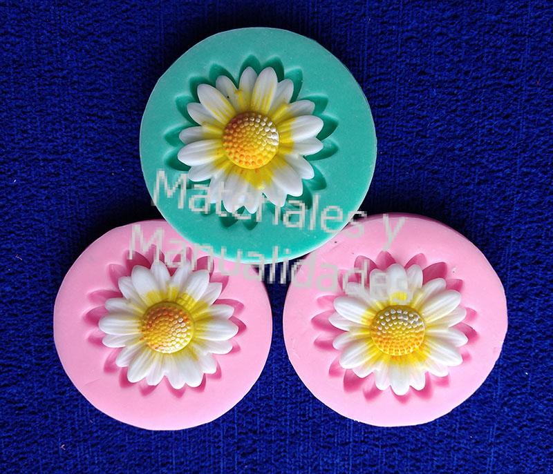 Molde en silicona flor margarita de puntas para fondant decorar tortas