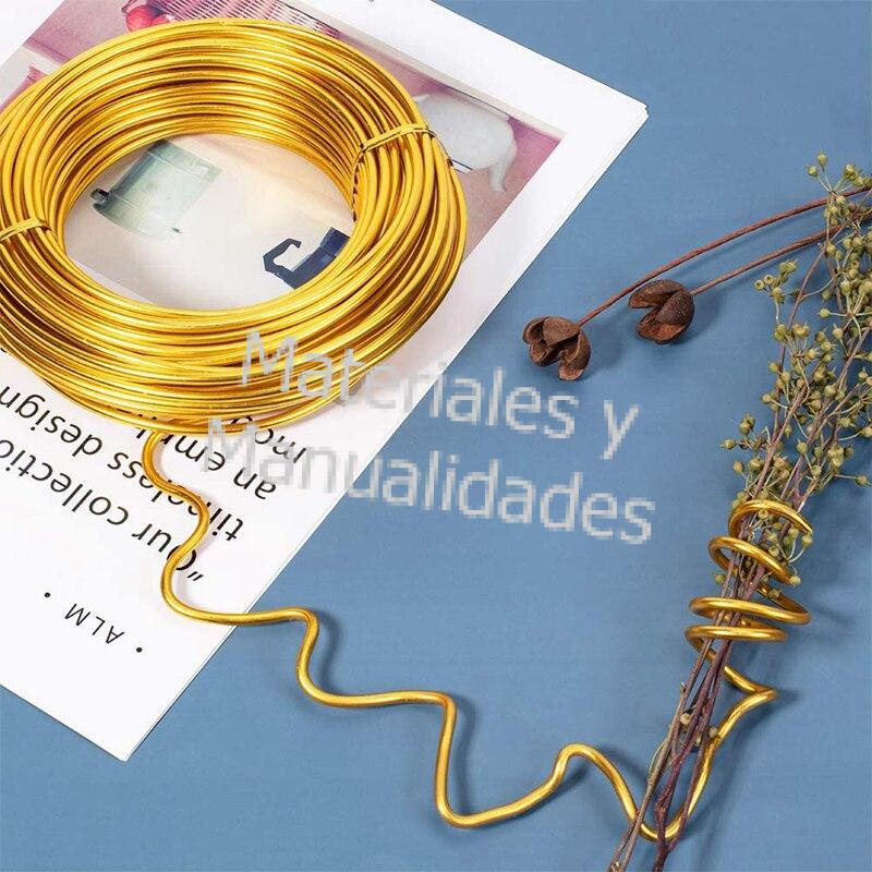 Alambre 2mm forrado en yute tono Negro Maleable 3metros para bis