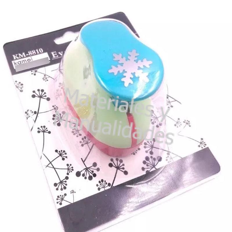 perforadora de 38mm estrella copo de nieve papel cartulina navidad apliques