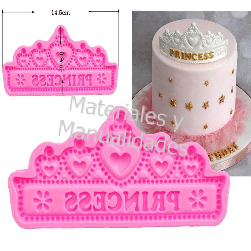 Molde en Silicona Corona o tiara para apliques en pasta fría y fondant