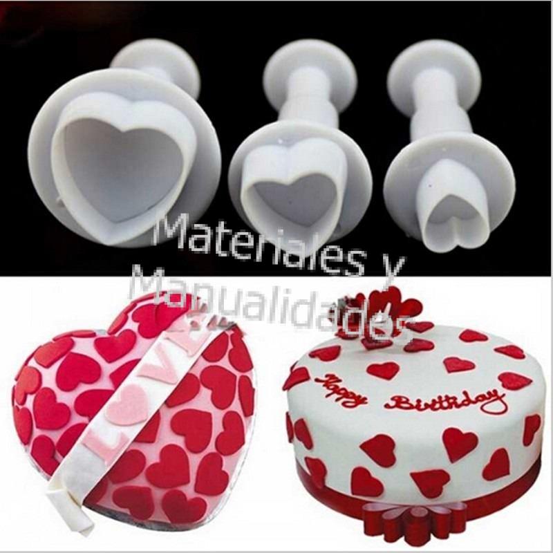 moldes expulsor corazones para tortas pastel arcilla