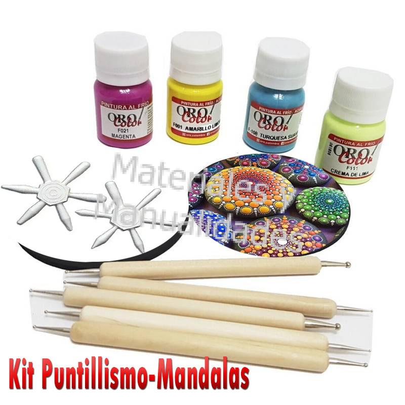 kit puntillismo básico herramientas repujador bolita pintura