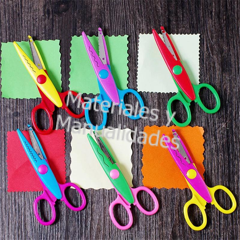 Tijeras decorativas zig zag para papel manualidades apoyo escolar