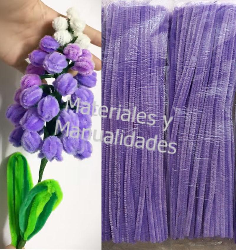 flores con limpia pipas para manualidades