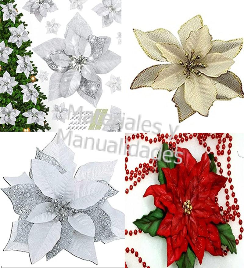 Molde foami flores poinsettias noche buena 