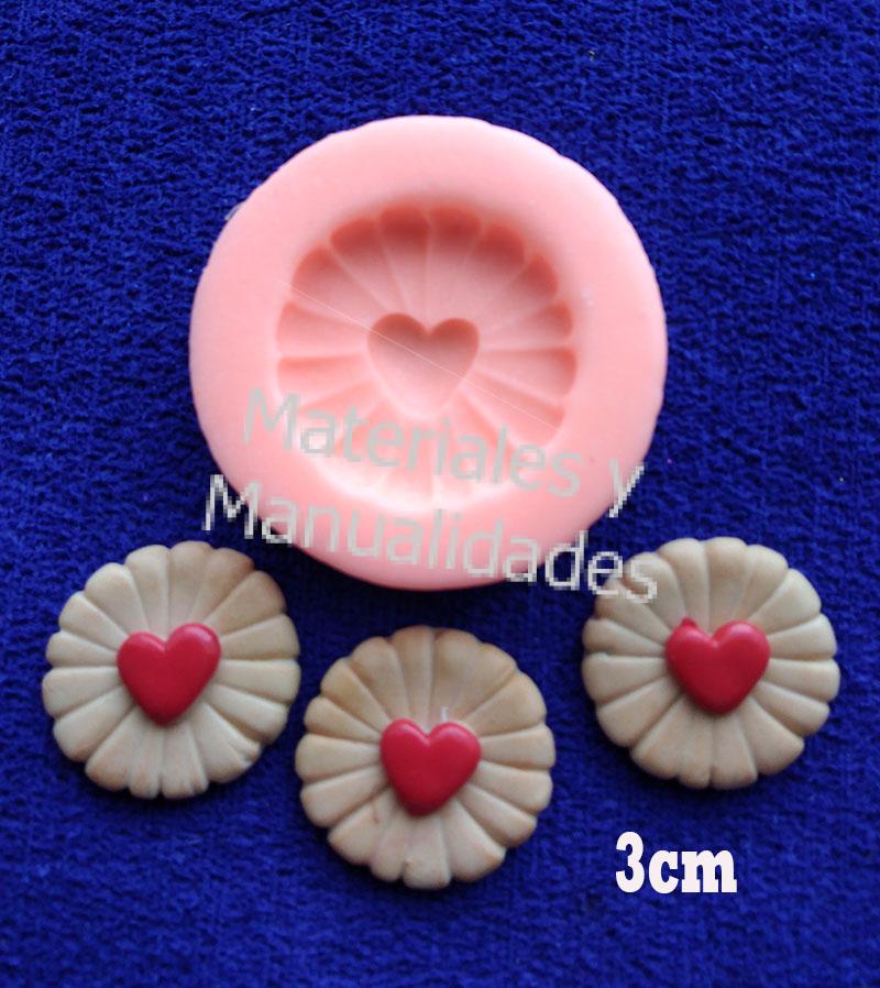 Molde en silicona forma galleta Con corazón