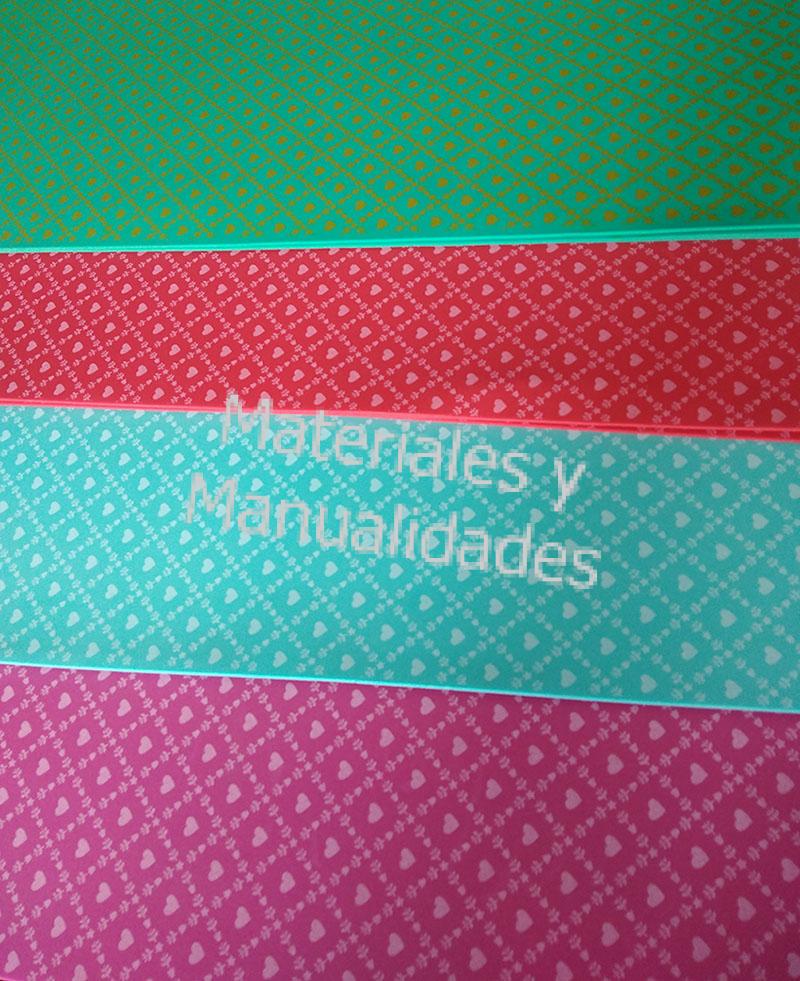 Lámina de foamy estampado corazon entre rombos