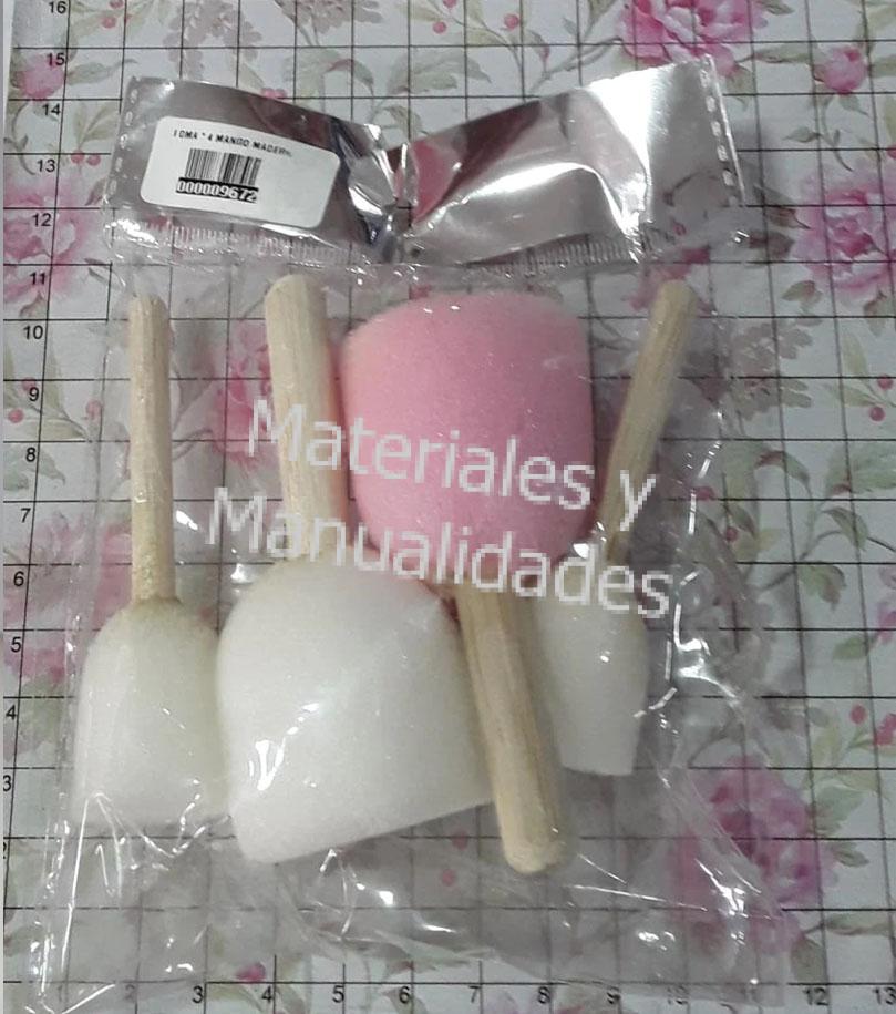 Set Cepillos Pincel de esponja redondos Pomas para Ponceado con Espuma