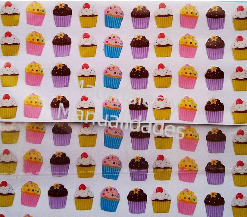 Adhesivos resinados stiker muffins