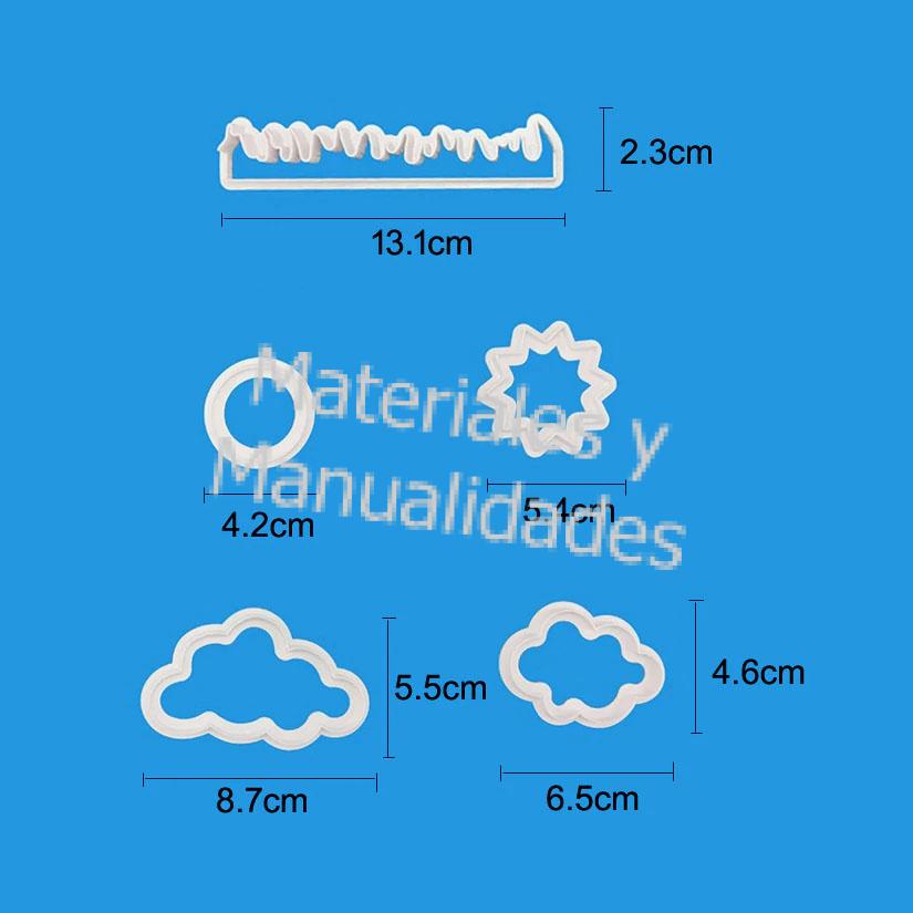 Cortador de nubes para decorar pastel tortas fondant
