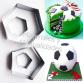 Molde cortador hexágonos y pentágonos para galletas fútbol decor 3