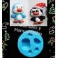 Molde Silicona pingüino de Navidad inyector multifiguras para fo 3