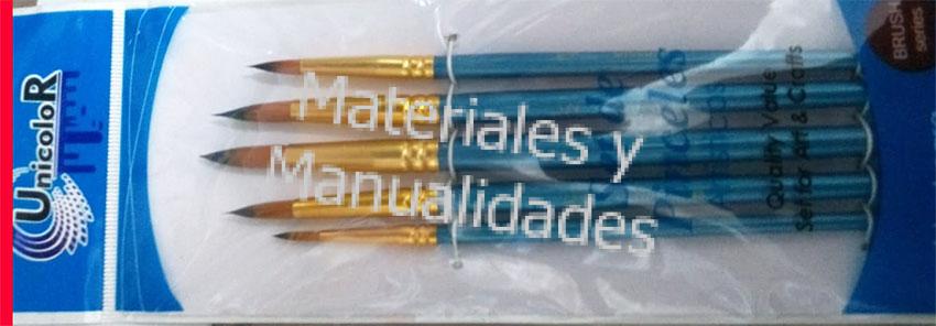 Set pinceles redondos para acuarelas oleos y acrílicos