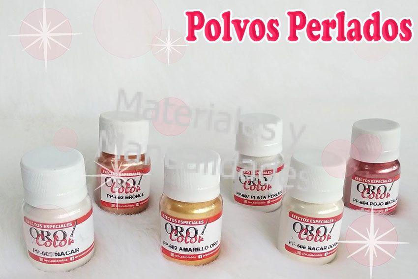 Polvos perlados para manualidades