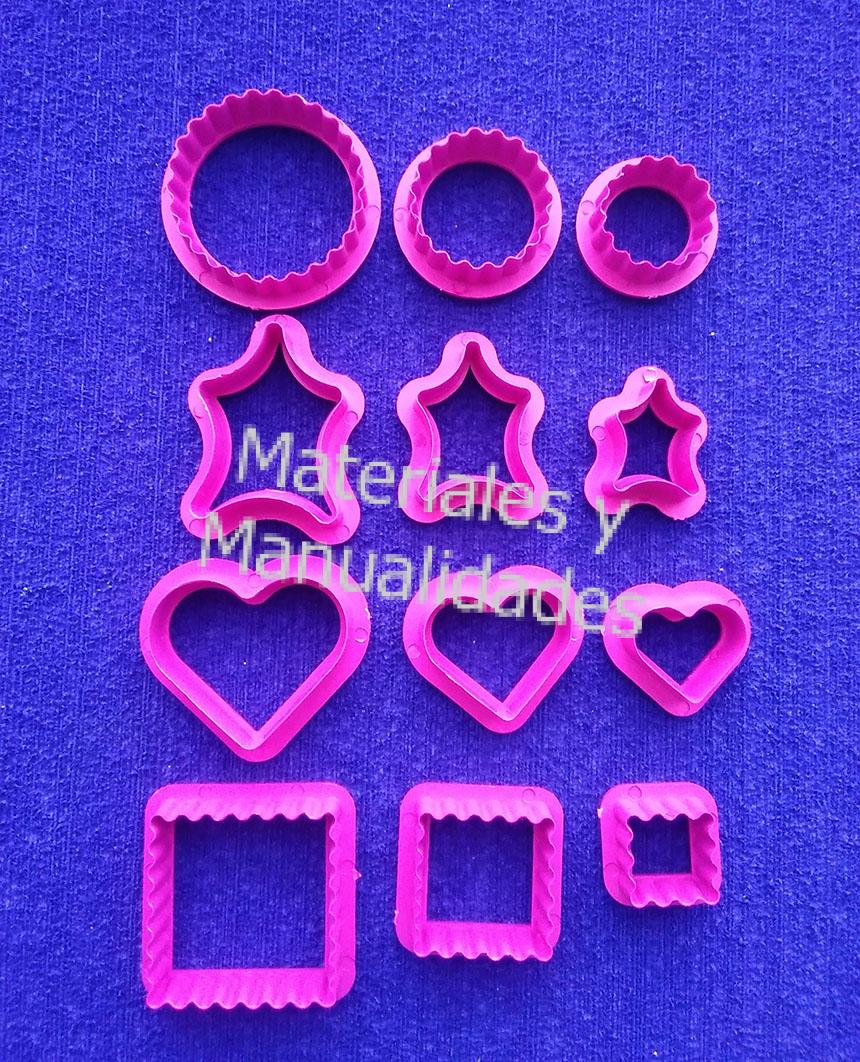 cortador plastico para apliques en pasta moldeable llaveros corazon