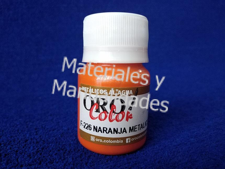 Pintura Acrílica Naranja metálico acabados Metálizados 