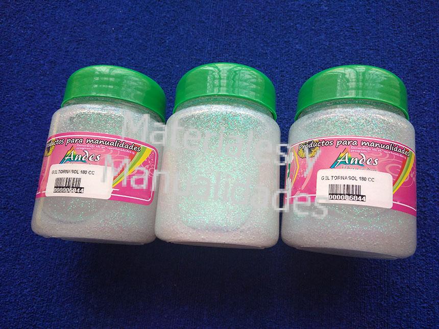 Gel tornasol por 180 c.c de Diamantina o escarcha fina líquida Para manualidades