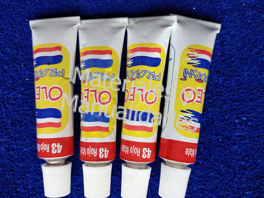 Pinturas al óleo Rojo Mate de 10ml para manualidades