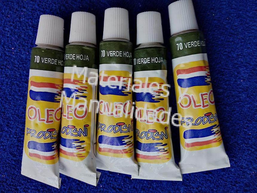 Pinturas al óleo Verde Hoja de 10ml para manualidades