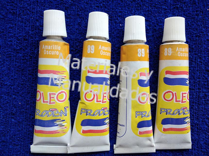 Pinturas al óleo Amarillo Oscuro de 10ml para manualidad